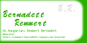 bernadett remmert business card